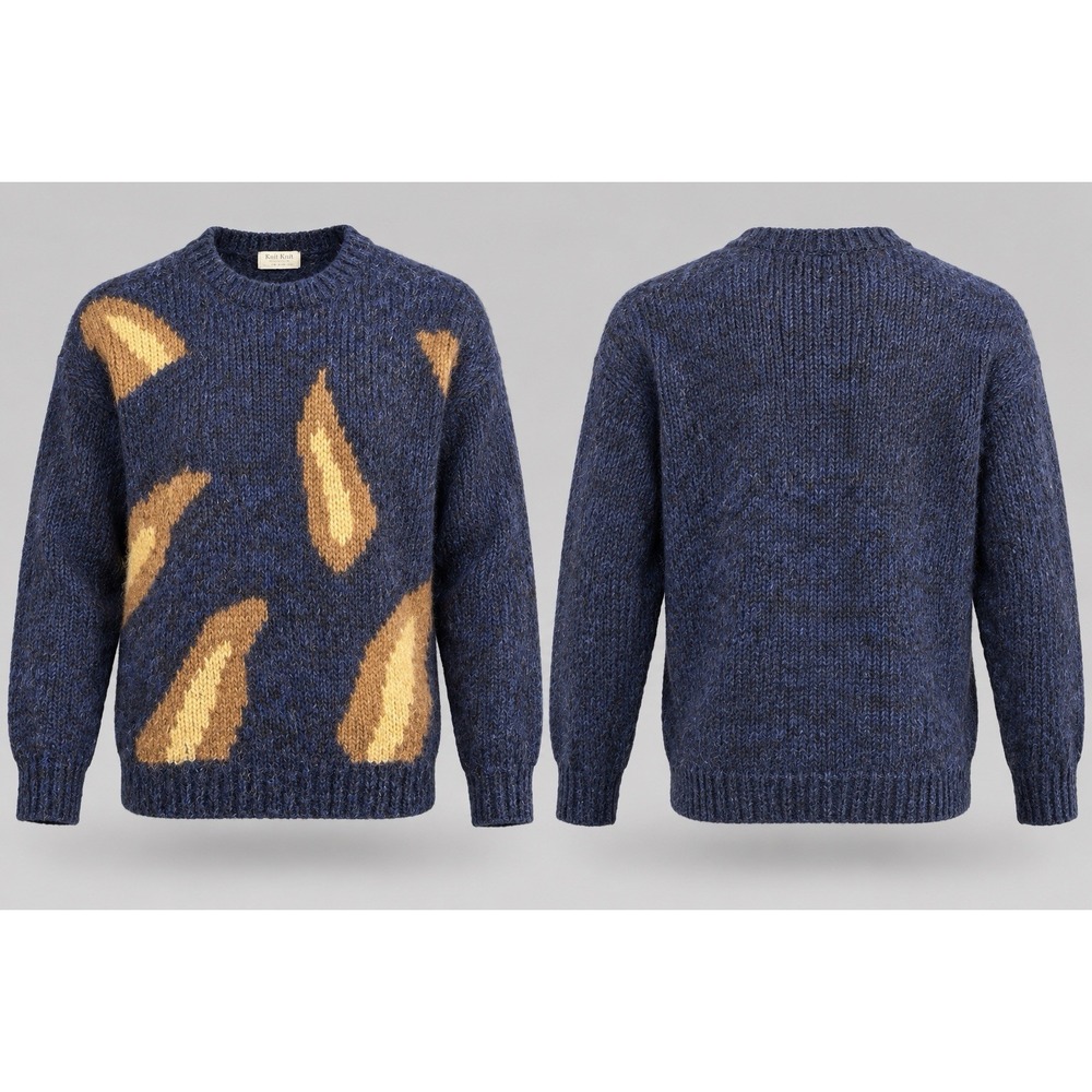 Vintage knit wear brand mens xl sweater 100% Wool Iceland Nordic